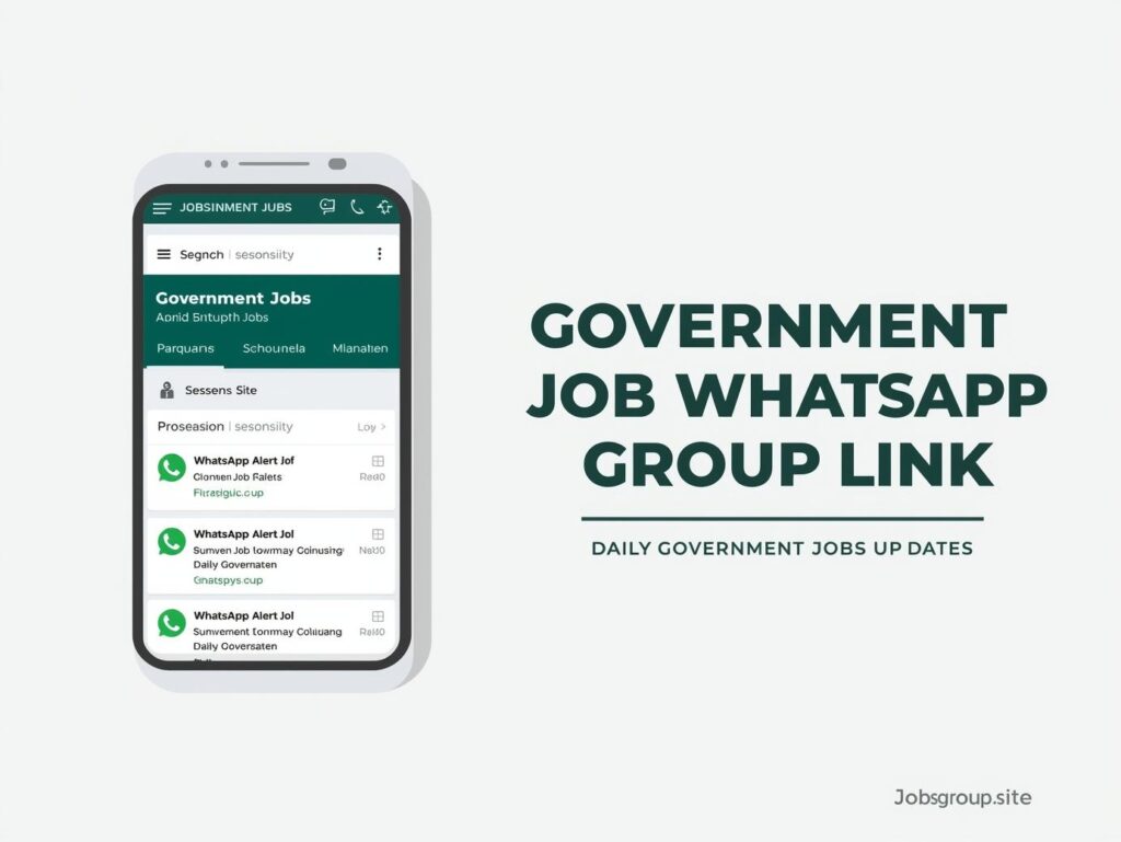 Government Job Whatsapp Group Link – Daily Latest Government Jobs Updates